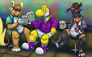 Drunk Bar Buddies BY Dragoan by showtimeyoshi