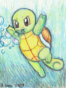 Squirtle Used Bubble by jennytablina