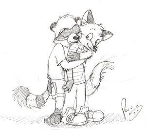 in this hug you'll know everything that I kept silence by pandapaco