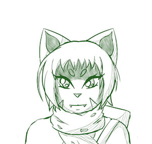 Headshot Sketch Shiku by Derwen