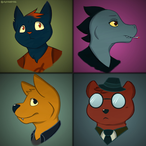 Night in the woods by Mytigertail