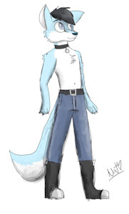 LupinFrost's fursona by cyborgdeer