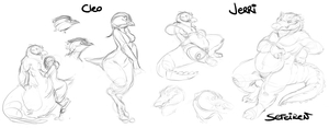 Cleo and Jerri Sketches by Sefeiren