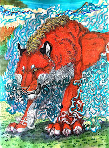 red tiger by HowlingWind