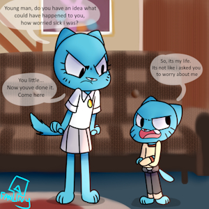 Nicole Spanks Gumball Part 1 by damntohell0