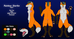 Rainbow Starfox - Reference Sheet (2017) by RainbowStarfox