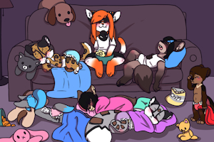 Sleepover by boxywren by ReiFelinus