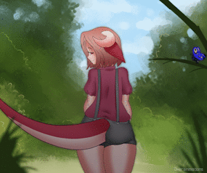 animated tail wag commission by Dixiedoodles