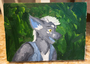 [Oil] Dragon in woods by Ryotsuke