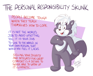 Personal Responsibility Skunk by RoareyRaccoon