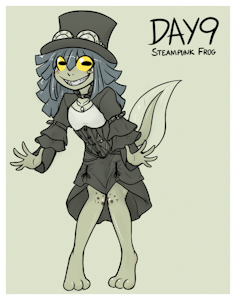 Frogtober Day 10 - Steampunk Frog by Shouk