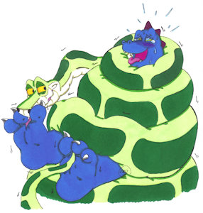 Coils and Hypnosis: Kaa and Ord by KnightRayjack