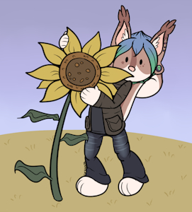 Sunflower Squirrel by graveyardcritter