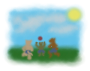 Three Friends Playing Sports by Reddick