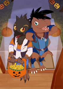 Happy Halloween by Aledonrex by Acroth