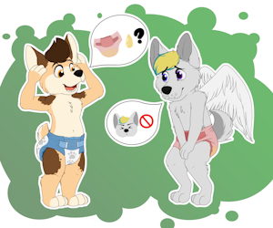it seems that someone wet his diaper by BaltNWolf