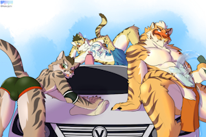 [Fanart] Big Cat Carcare by Spunkie