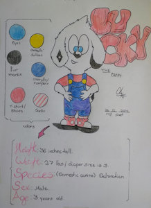 Lucky's reference sheet (2018-20??) by AlphaHuggie