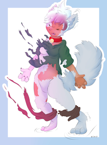 Patreon Drawing 1 - Artic fox TF TG by Seiniyta