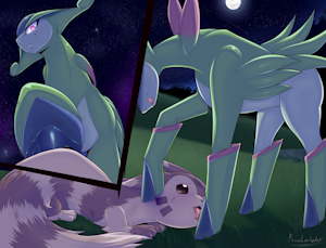 [Commission] Virizion worship by FlameLoneWolf