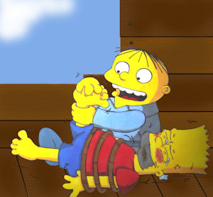 Tickle Torture: Ralph Tickling Bart by KnightRayjack