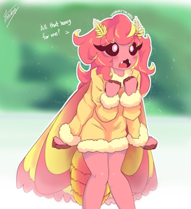 Cadbury the Rosy Maple Moth by Yoako