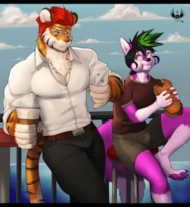 coffee and sandwich by eldiman