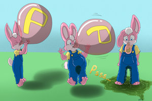 The Wrong Kind of P Balloon - conejowhite - '18 by squeakybunny