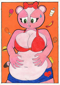 she eat too much by mrxrickyx
