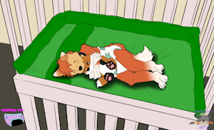 Shh, Sleeping Cub! by nakiekitsunepuppy