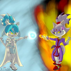 Frost vs Blaze by AzureTheGamerKobold