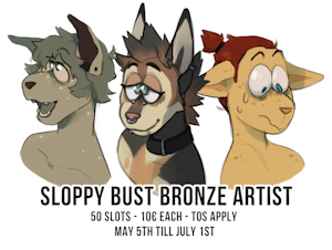 SLOPPY BUST BRONZE ARTIST by kyrosh