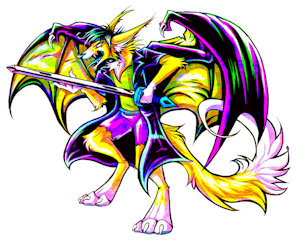 Neon stabby by Zrcalo