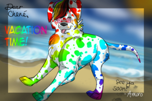 Amoro Postcard by SilverWolfSpirit3