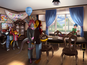 Birthday cake [commission] by Xienoan
