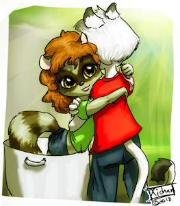 Raccoon Rescue by xichan