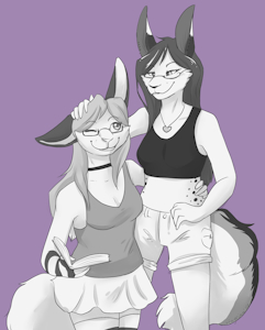 Double the Bunnyfox by GraceTheGoldenFurred