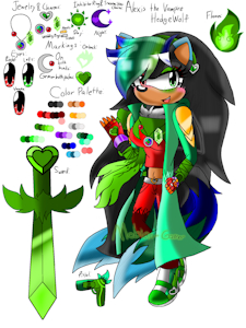 Alexis the Vampire Hedgewolf by MobianGamer