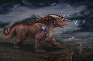 Watching the storm by makeicy