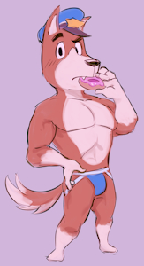 Copper havin' a snack by duckdevil