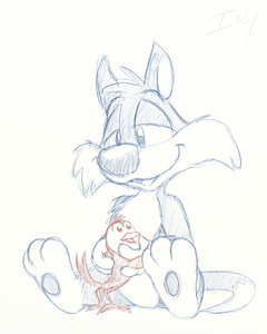 Kitten Snuggles by Bahlam