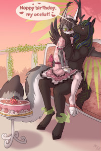 Birthday ocelot! by Kunomata