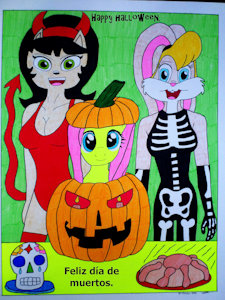 Kitty Katswell, Lola Bunny & Fluttershy. by Darkseid81