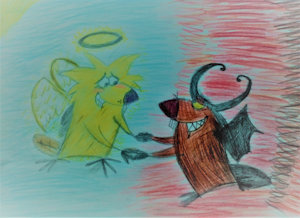 Angel and Devil by nightmarepink