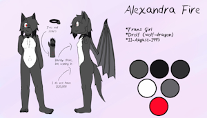 Alexandra Fire Reference Sheet by AdultFlamingAzalea