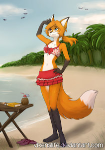 Beach Day - by Vixenslife by Foxyverse
