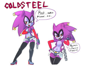 Coldsteel the hedgehog by Sparkydb