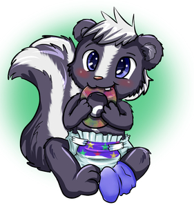 O is for Ozzie Om nom noms by OzzieKitSkunk