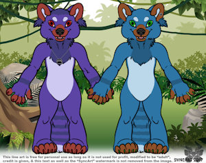 Twins (Blue Draem and Purple Hayze) by bluedraem