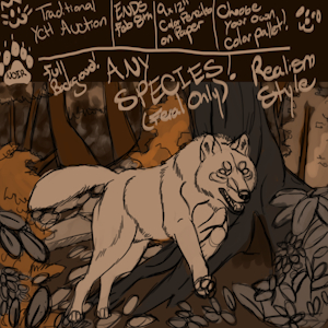 YCH Feral Auction (Traditional Artwork) by NoirSaberCat